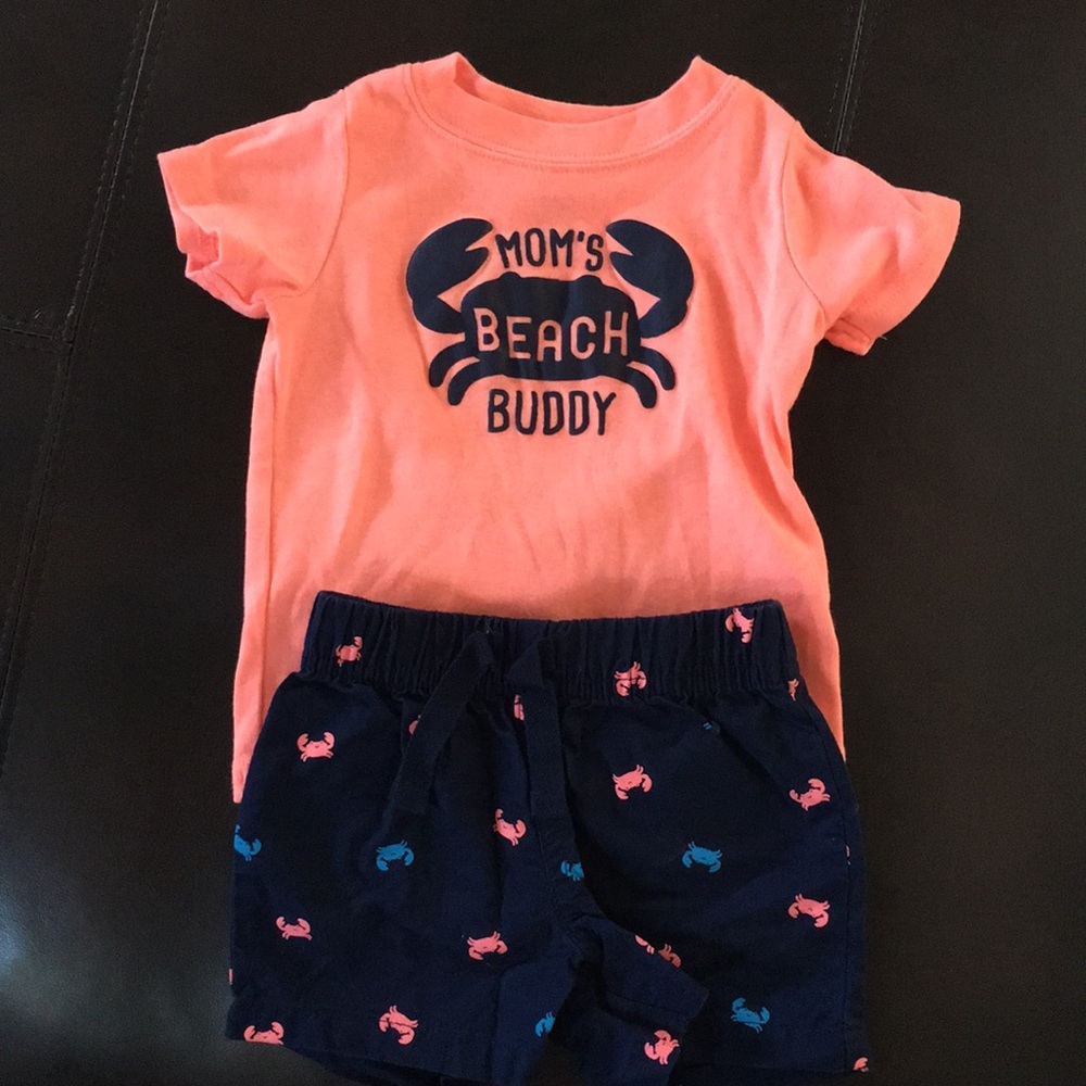 Two piece short set “Mom’s Beach Buddy”
